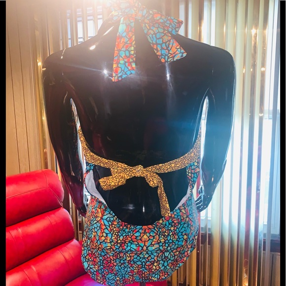 ONE PIECE SWIMSUIT W/BACK TIE UP - Picture 4 of 8